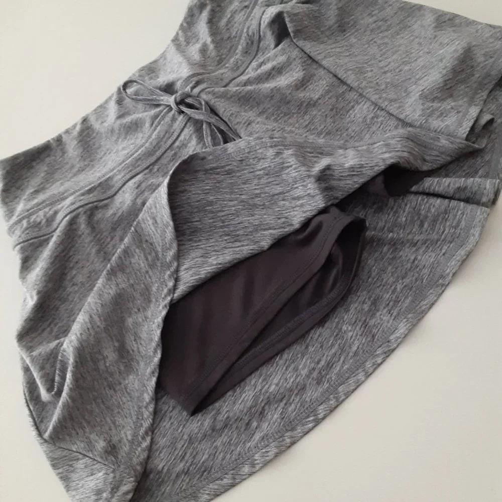 Tennis skirt double lined heather grey  size XS